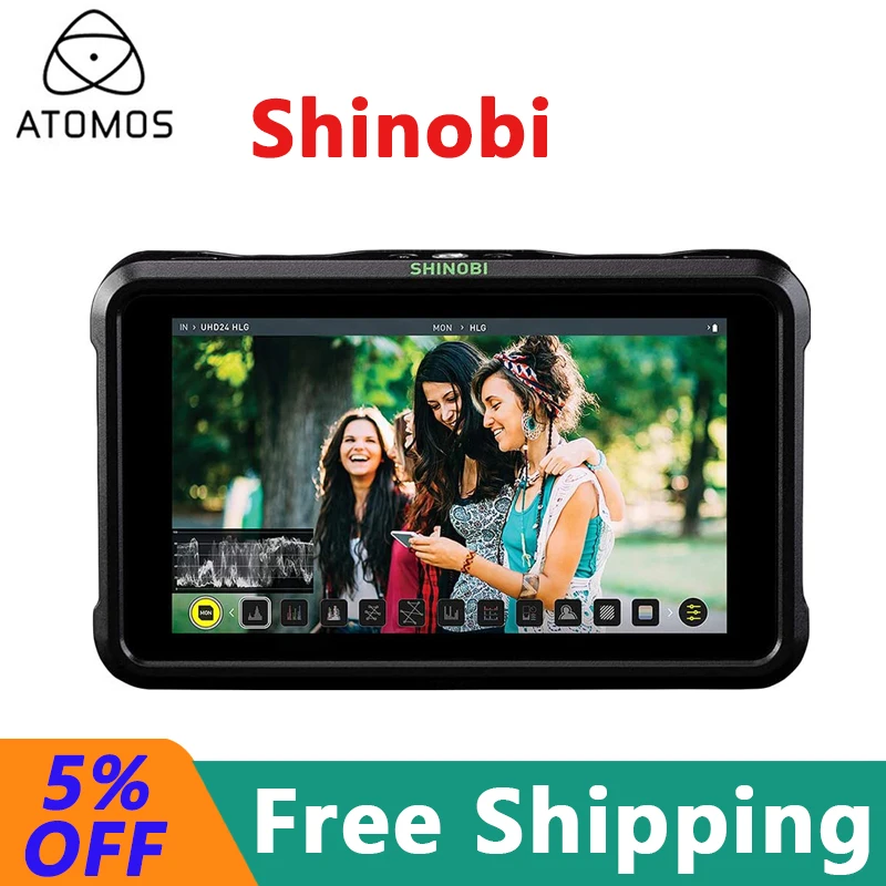 

Монитор Atomos Shinobi, 5 дюймов, HDMI 4K, HDMI-кабель, видеовход HD, Atom HDR дисплей 5,2 дюйма, монитор на камере