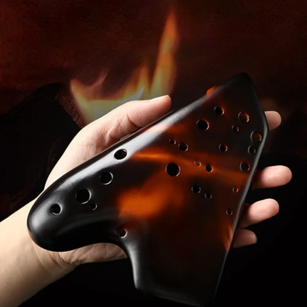 Triple Ocarina Alto C Key AC Professional Musical Instrumentation Ceramic Ocarinas Rare Orff Instruments Accessories Flute Gift