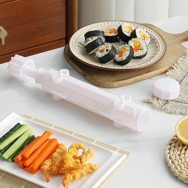 Easy Sushi Maker Striped Sushi Mold Gimbap Making Machine Kitchen Supplies Laver-Wrappedrice Rice Roll Kimbob Making Tool Set