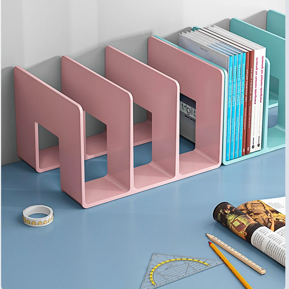 Acrylic Bookstand Transparent Student Desktop Storage Book Holder Desk Office Stationery Storage Bookshelf