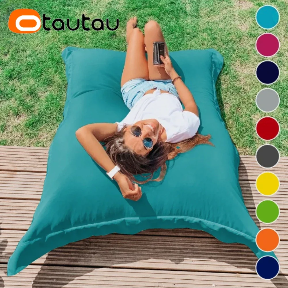 OTAUTAU Outdoor Bean Bag Pillowsac Cover Beach Swim Pool Floats Lounger Bed DD034 No Filler Need To Buy Filler By Yourself