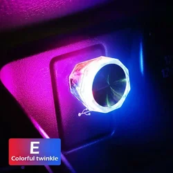 LED Colorful Night Light USB Atmosphere Car Interior Lighting Accessory (Colorful)