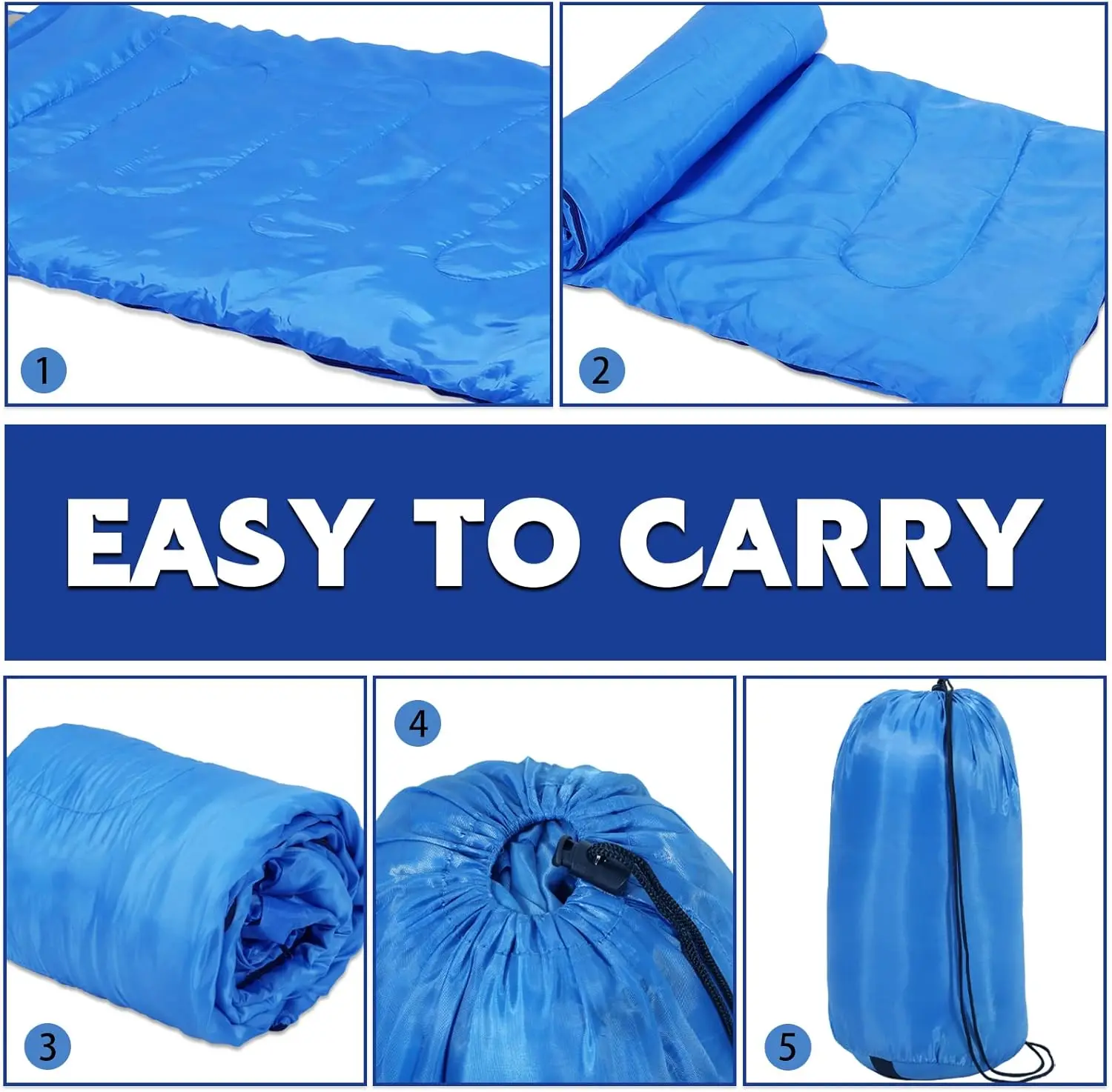 12 Pcs Camping Sleeping Bag Bulk for Homeless 4 Seasons Cold Warm Weather Sleeping Bags Waterproof Lightweight with Compression