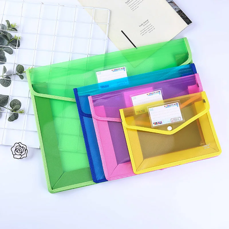 A5/A4/FC/A3 Colorful Accordion File for School Test Papers Office Documents Portable Multi-Page PP Students Expanding Folder storage bag,document bag,file holder