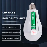 Ampoule LED d'urgence pour maison, puce de charge intelligente, panne de courant, batterie 18650, sans col, avec poignées à crochet, détachable 3