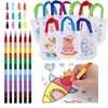 DIY Colored Graffiti Bags Crayons Painting Handbag Non-woven Children Drawing Toys Color Cognition Painting Material TMZ 1