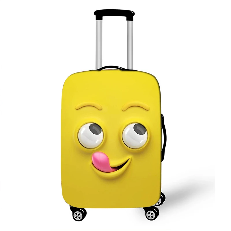 Funny Expression Travel Suitcase Dust Cover Luggage Protective