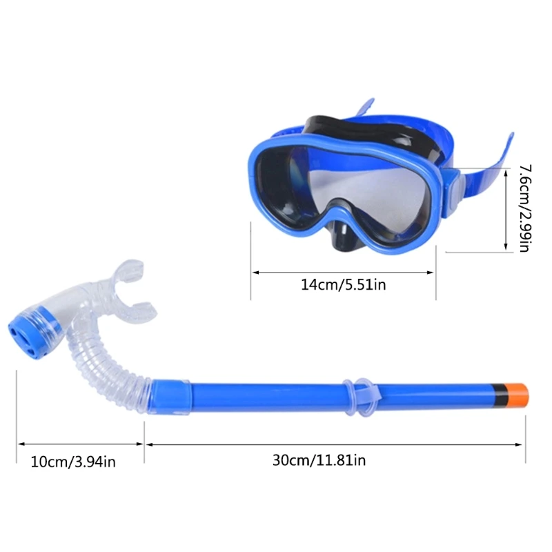 Boys Girls Diving Masks Kid Snorkel Set Children Swimming Goggles Masks Snorkel Set Scubas Diving Snorkeling Glasses Set