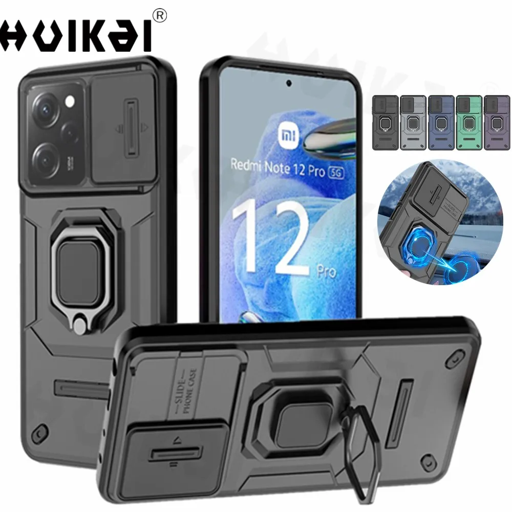 Slide Camera Armor Case with Ring Stand and Anti-Fall Protection