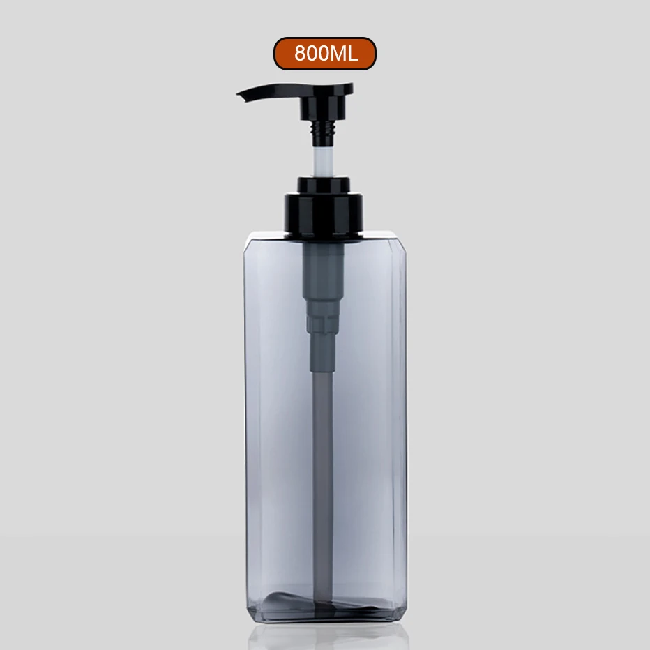 1000ml Square Refillable Pump Bottle for Shampoo, Conditioner, and Body Wash