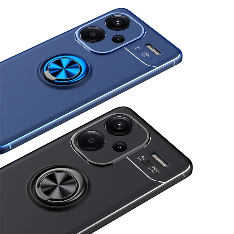 

For Xiaomi Redmi Note 13 Pro Plus Case Cover Redmi Note 13 Pro Plus Capas Soft Ring Holder Cover Redmi Note 13 Pro Plus Fundas