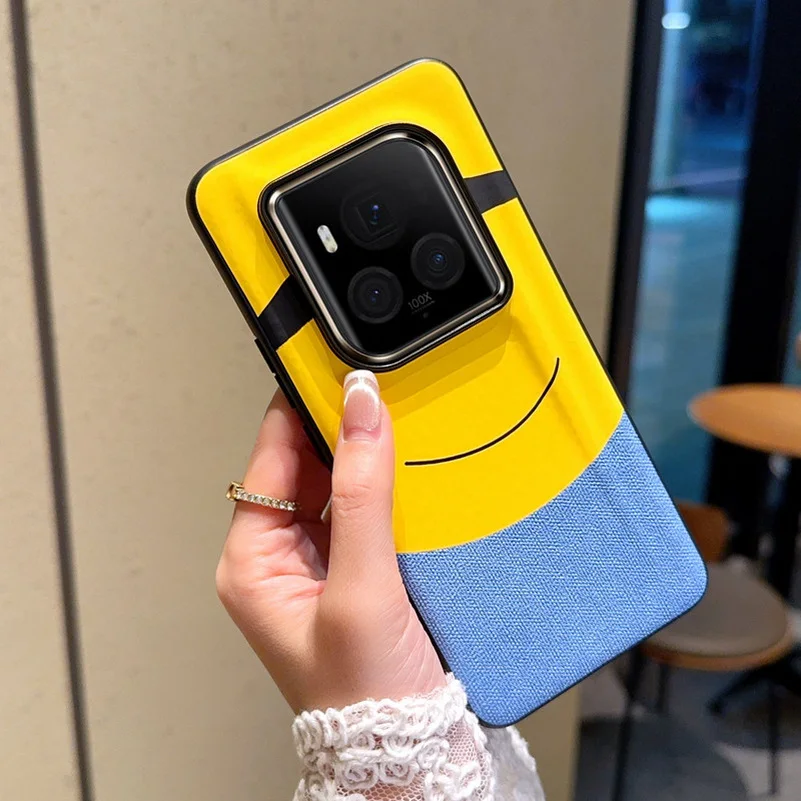 Minion-Themed Big-Eyed Phone Case with Camera Protection
