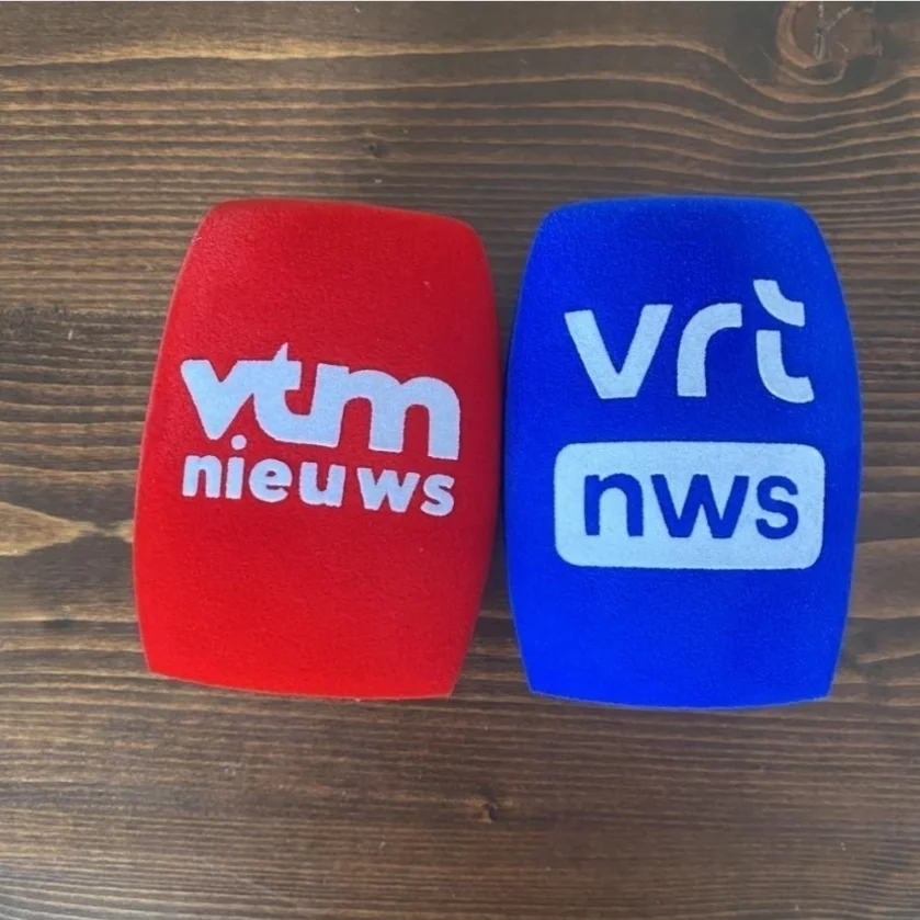 Personalizado Reunindo Mic Songe Impressão Mark Microfone Logotipo do Pára-brisas Pára-brisa para Estações de tv Repórteres Entrevista - Image 2