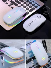  Wireless Mouse Silent Mouse 1600 DPI Ergonomic Mause Noiseless PC Mouse Mute Colorful Glowing Office Mouse Chargeable/battery 
