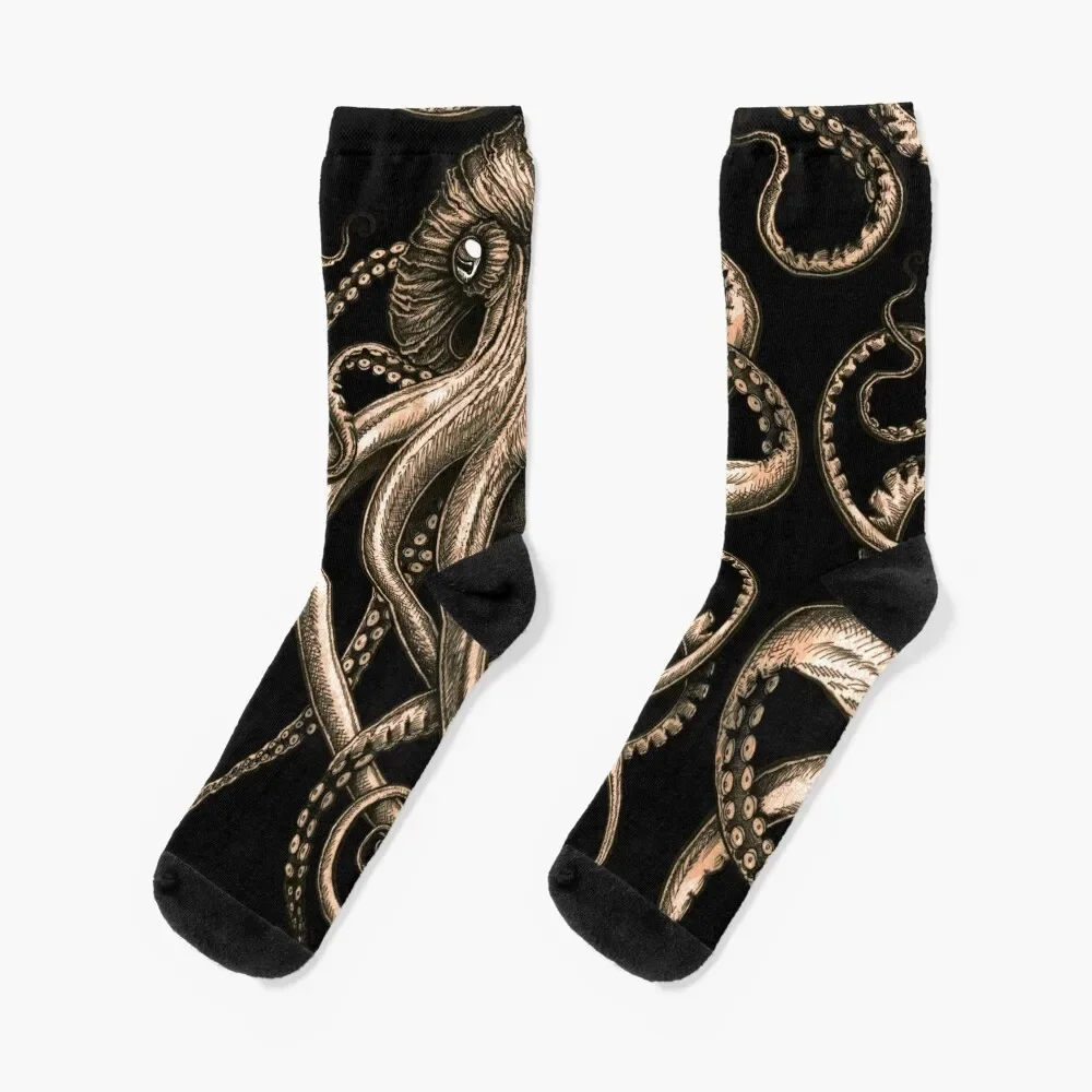 

Bronze Kraken Socks Children's with print Running Men Socks Women's