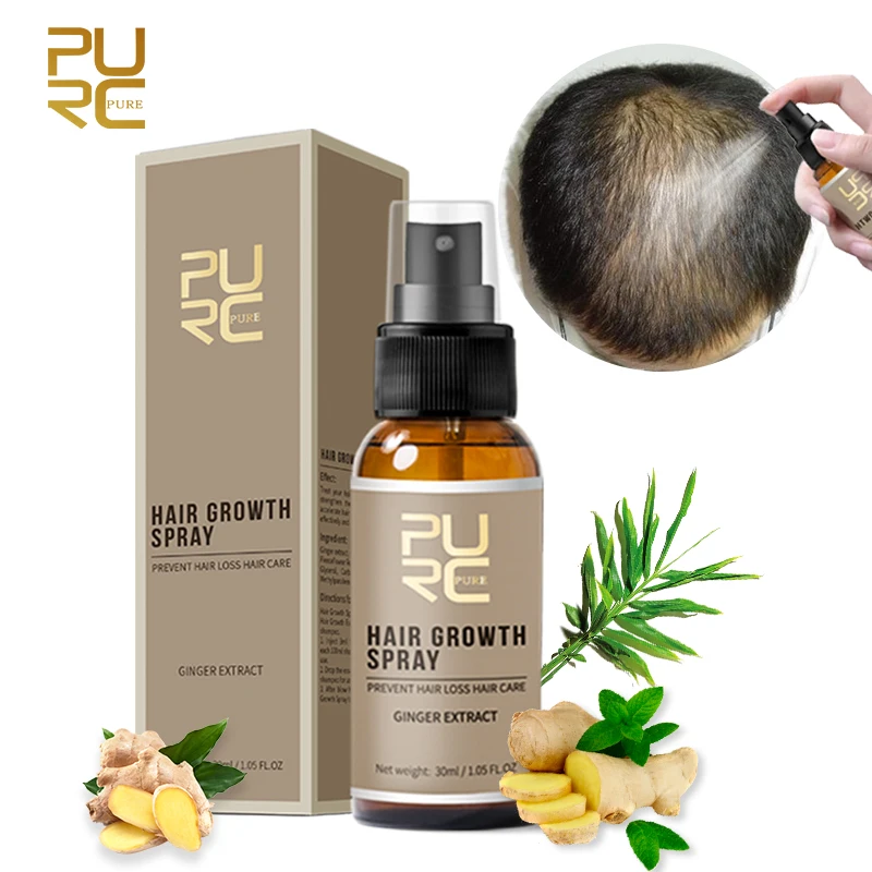 

PURC Ginger Extract Hair Serum Spray Thicker Fuller Root Strengthening Nourishing Hair Care Products for Men Women 30ml