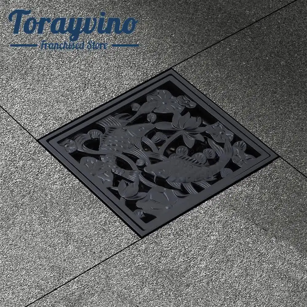 Torayvino 10*10 см квадратные сливы для душа ванны сито волос рыбы резная решетка ванной