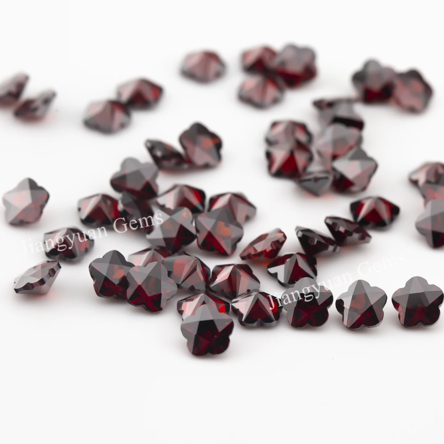 Größe 3x3mm ~ 10x10mm 5A Zirkon Blumenform Verschiedene Farben Zirkonia Stein Lose CZ Synthetischer Edelstein für die Schmuckherstellung – Detail 5