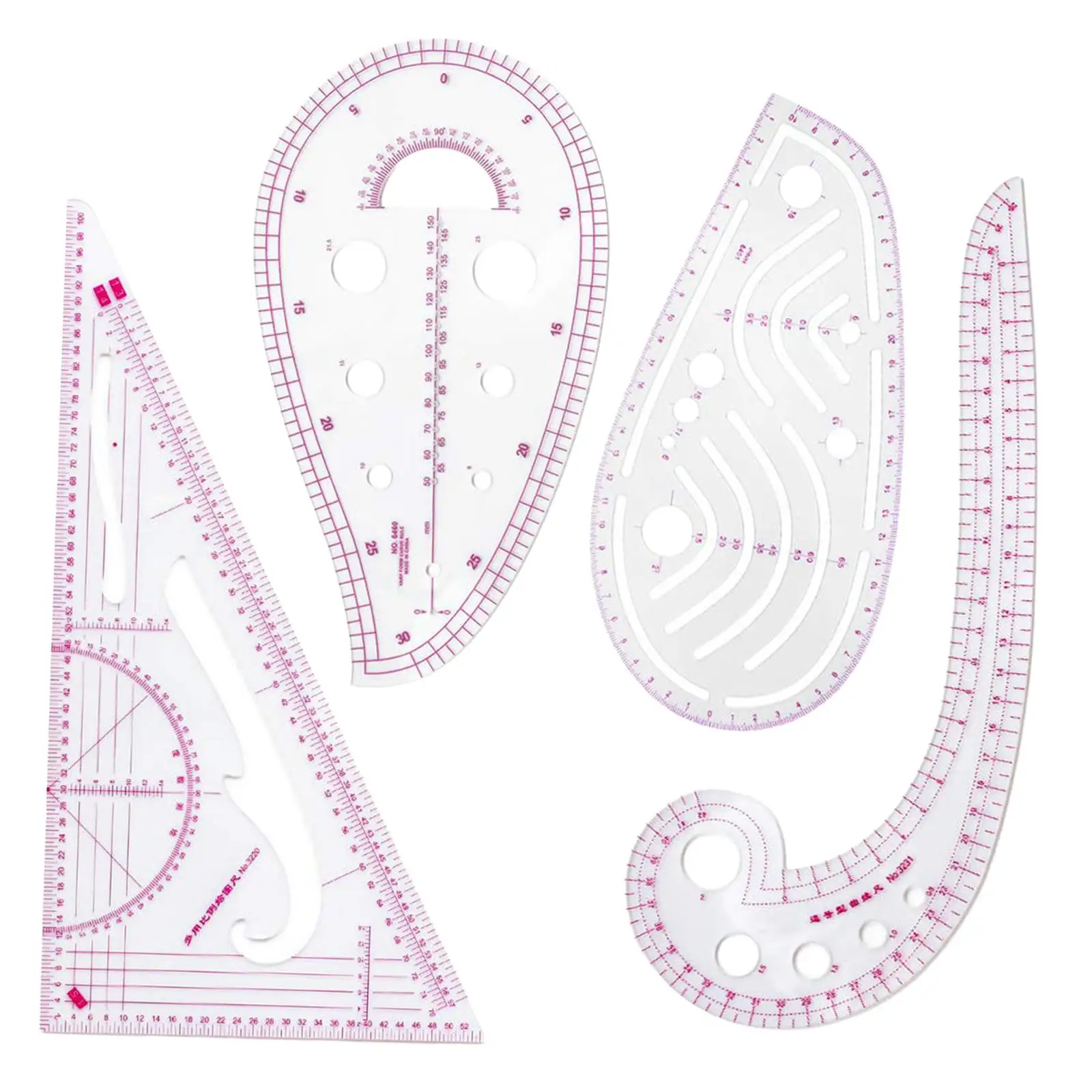 4x Sewing French Curve Ruler Dressmaking Sewing Templates Clothes Tailors Ruler 4x Sewing French Curve Ruler Dressmaking Sewing Templates Clothes Tailors Ruler