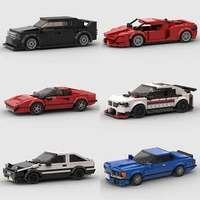 City MOC Super Race Car F1 Speed Champions Model Building Bricks Sports Great Racing Police Vehicle Blocks Technical Pickup Toy 1