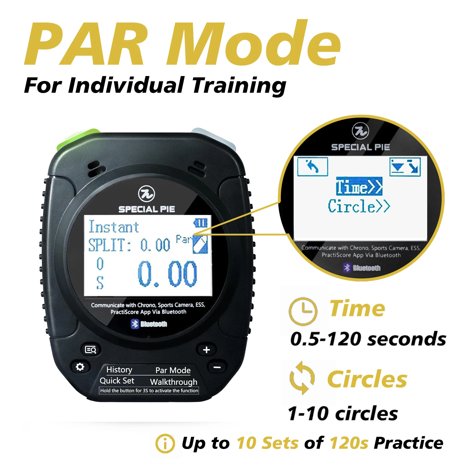 M1A2+ IPSC Shot Timer Handheld Digital Stoppuhr Timer Chronograph