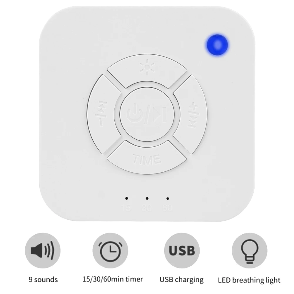 For Baby Sleeping & Relaxation Music Light Sleep Machine White Noise Machine Timed Shutdown Sleep Sound USB Rechargeable