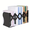 Adjustable Desktop Bookends Book Stand Bookend Iron Desktop Art Non Slip Rack Shelf Holder School Stationery Office Accessories 2