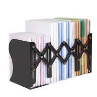 Adjustable Desktop Bookends Book Stand Bookend Iron Desktop Art Non Slip Rack Shelf Holder School Stationery Office Accessories 2