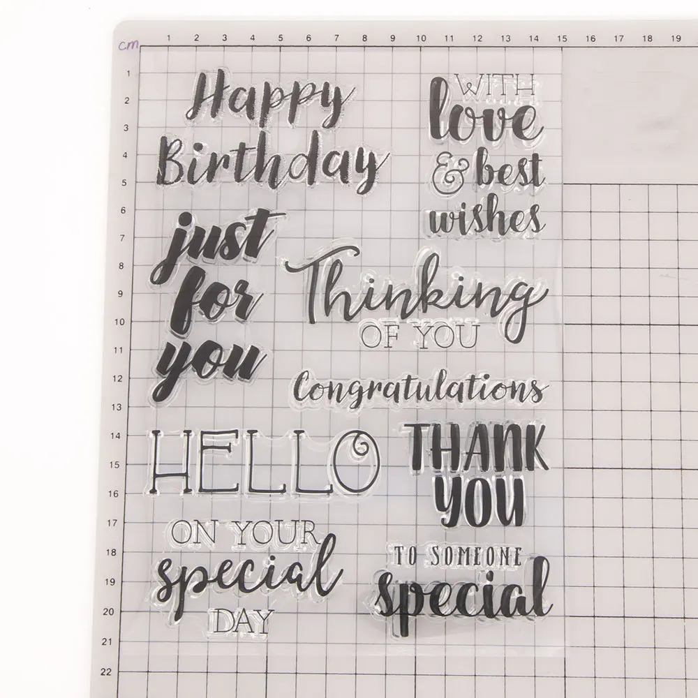 1pc Happy Birthday Thank You Congratulations Clear Rubber Stamps For  Scrapbooking Card Making Thanksgiving Birthday Stamps - Stamps - AliExpress