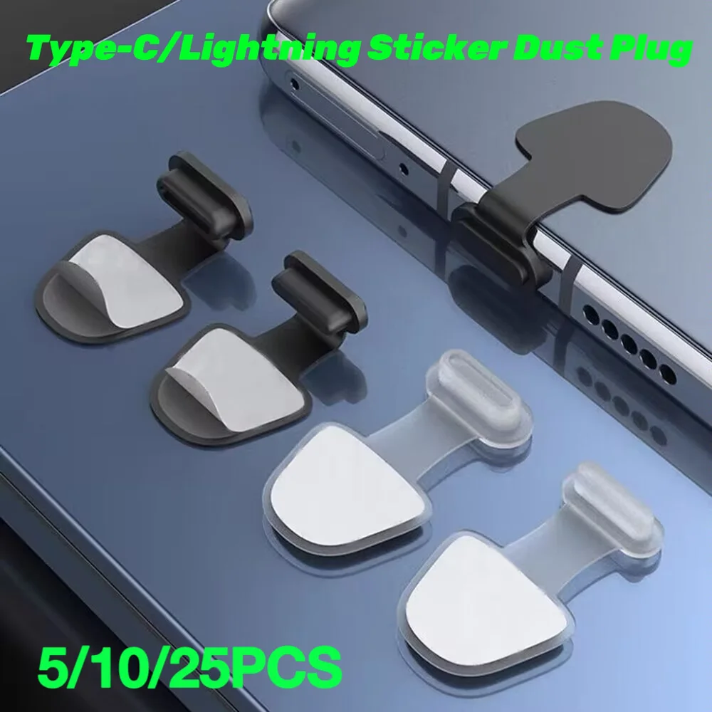 Bouchon Anti-poussière en Silicone, Port de chargement 5/25, pour Apple iPhone Samsung S22 S21Ultra USB type-c, protecteur de Port