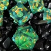 DND Liquid Quicksand Sharp Edge Polyhedral Resin Dice D+D Set For Dungeon and Dragon Pathfinder Role Playing Game(RPG)/MTG Game 3