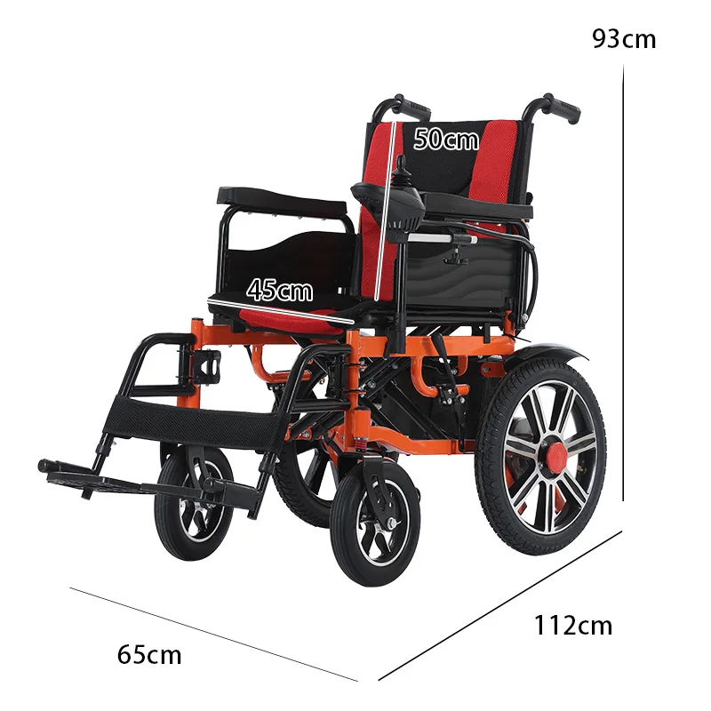 High-quality Carbon Steel handicapped portable power wheelchair light weight foldable disabled electric wheelchair