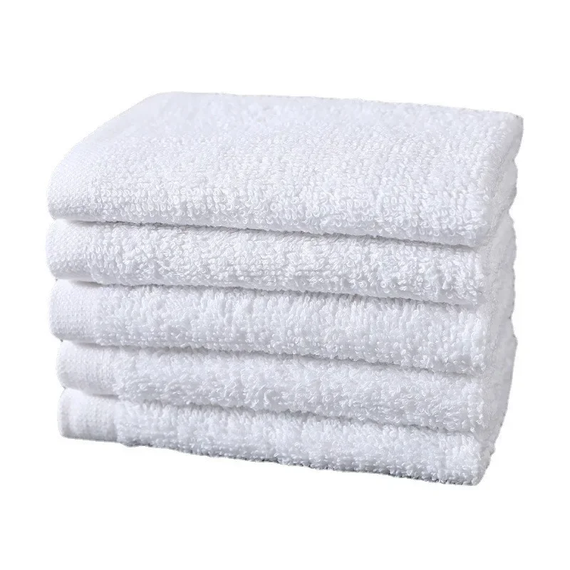 4Pcs 25x25cm White Soft Cotton Small Square Home Hotel Bathroom Multifunctional Cleaning Hand Towel 6
