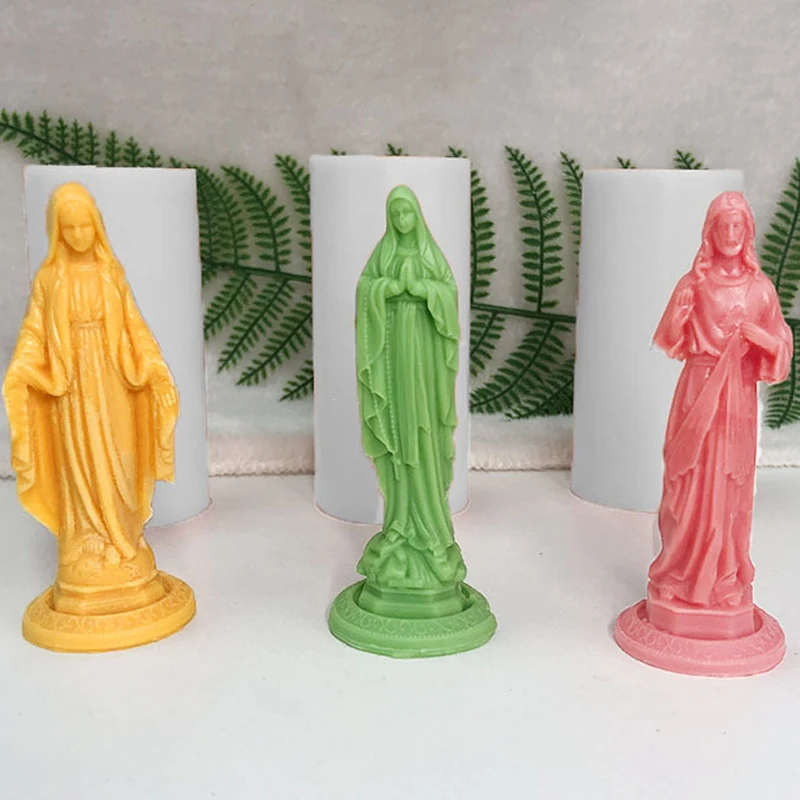 Antique French religious mold for statue sacred heart of Jesus Christ