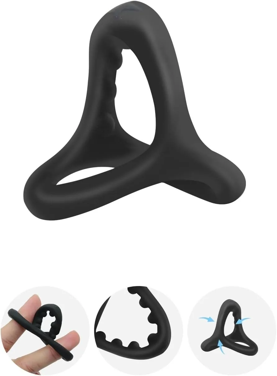 Anillo para pene para hombre, anillo pene 3 en 1, anillo el&aacute;stico Ultra suave, agrandador de pene, Juguetes sexu