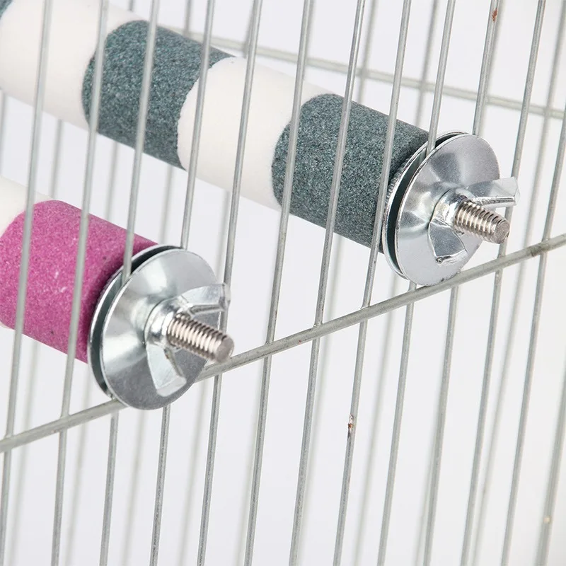 Bird Cage Accessories 16cm Bird Claw Beak Grinding Bar Standing Stick Parrot Station Pole Bird Supplies Parrot Grinding Stand Claws Cage Accessories