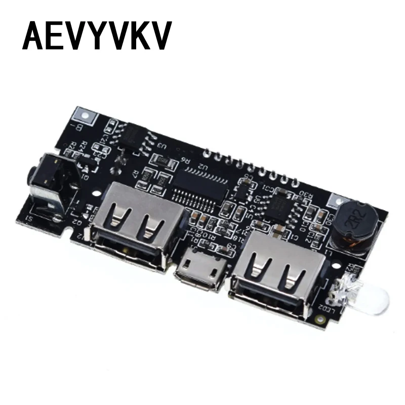 듀얼 USB 18650 배터리 충전기 PCB 전원 모듈, 휴대폰 DIY LED LCD 모듈 보드용 모바일 보조배터리 액세서리, 5V 1A 2.1A
