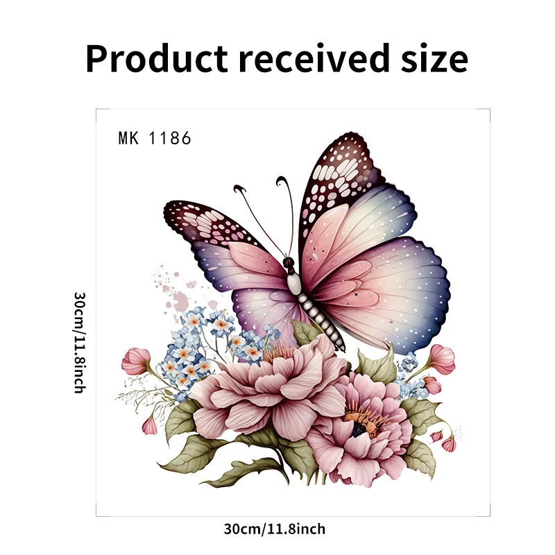Butterflies Plants Flowers Toilet Stickers Waterproof Bathroom Toilet Decor Decals Living Room Cabinet Decor Self Adhesive Mural