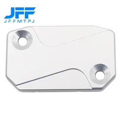 High - Performance CNC Front Brake and Clutch Fluid Reservoir Cover Cap for Motorcycles (Silver)