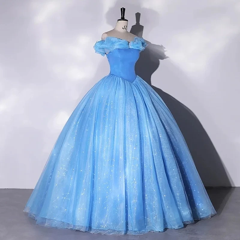 Bomaris Off-Shoulder Ball Gown Quinceanera Dresses Vestidos De 15 Anos Fashion Glitter Cinderella Birthday Party Customized