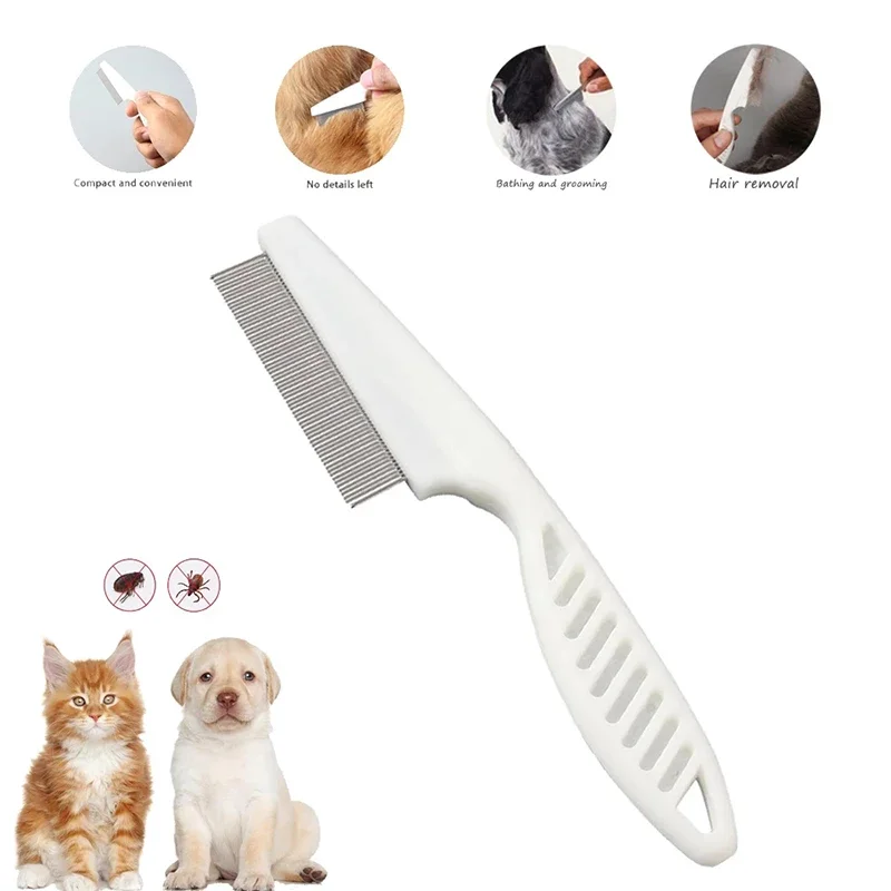 

Flea Comb Stainless Steel Insect Repellent Brush Pet Care Combs Hair Grooming Portable Tool Fur Removal Cat And Dog Supplies