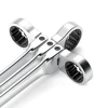 WOZOBUY Flex Head Ratcheting Wrench Set- Metric Ratchet Combination Wrenches CrV Gear Spanner Set Car Key Wrench Repair Tool Set 2