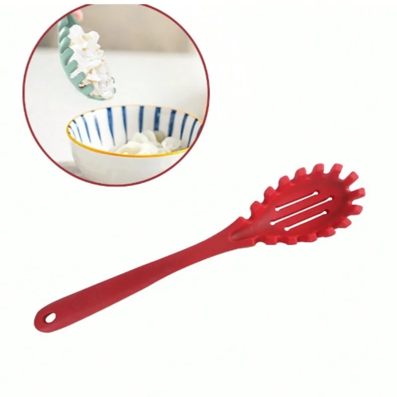Extended one-piece handle silicone powder grab non-stick cooking tool Spaghetti scoop Spaghetti claw