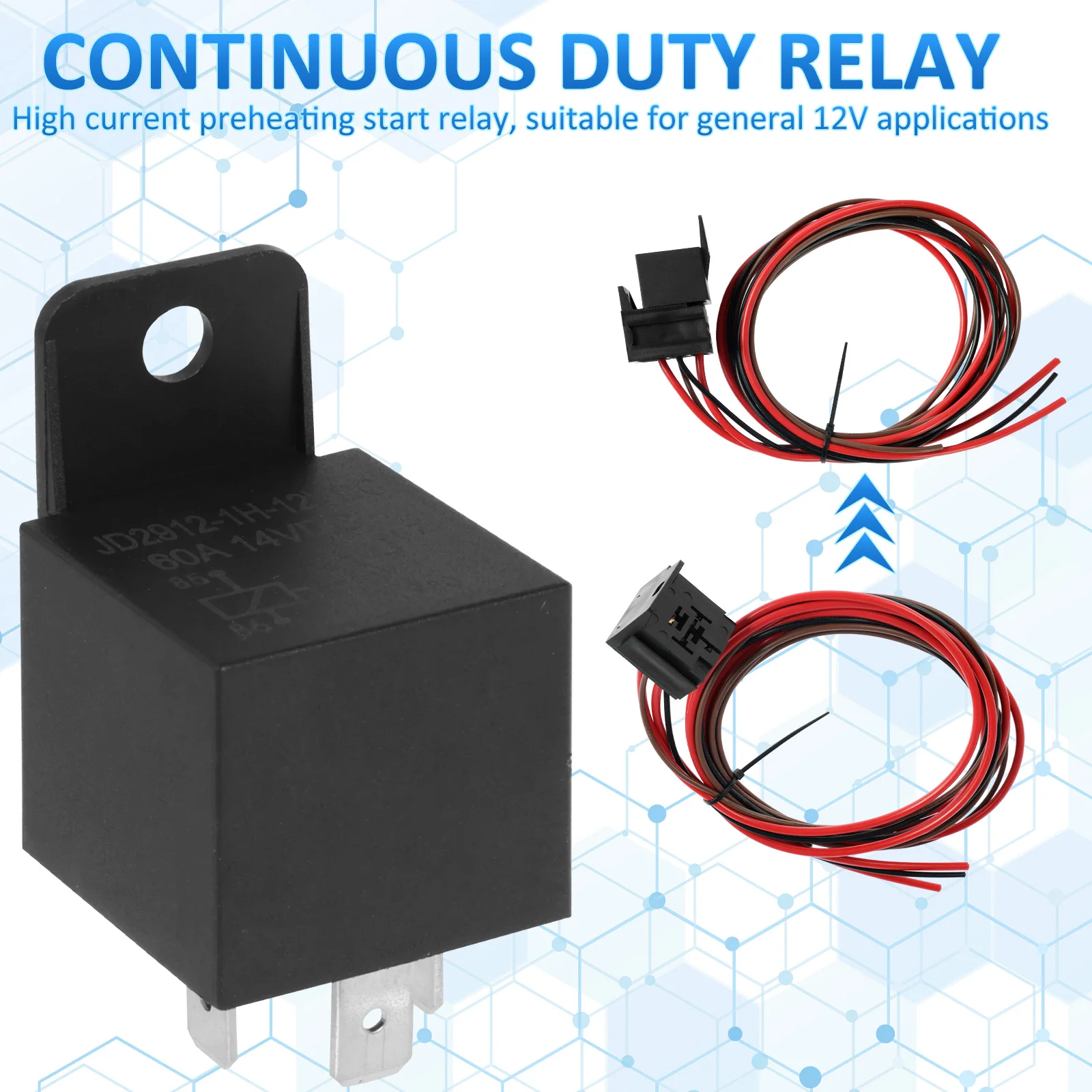 Electric Fan Wiring Kit Electric Fan Relay Kit with Thermostat Radiator Fan Sensor Switch Temperature Sensor Switch Relay Kit