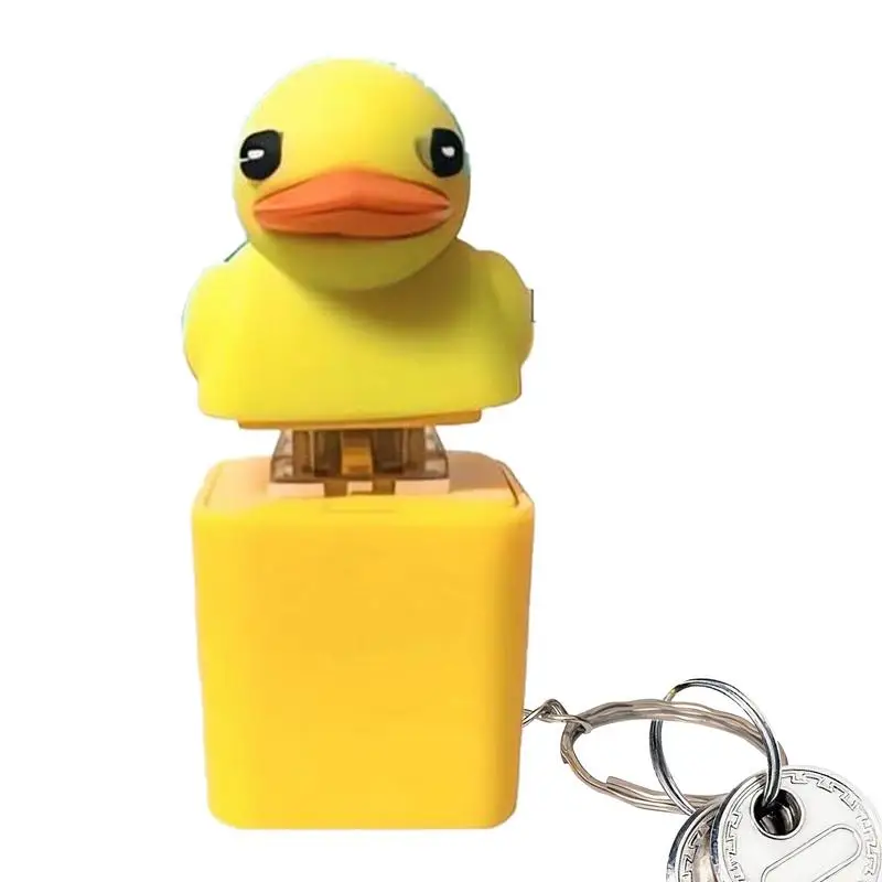 Quacking Duck Fidget Toy Rechargeable Fidget Toy Quacking Duck Key Chain Stress Relief Sensory Game Squeaky Home Decor For Bag