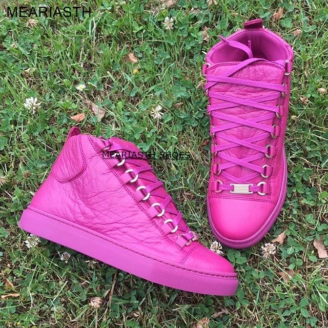 

Men's Spring And Summer New Fashion Genuine Leather Casual Shoes Retro High Top Comfortable Fashion Men's Round Head Men's Shoes