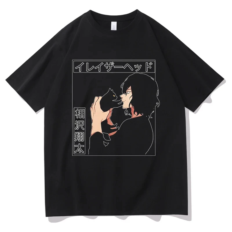 

Anime My Hero Academia T Shirt Boku No Hero Academia Aizawa Shouta Clothes Tops Plus Size Cotton Short Sleeve T Shirt Women Men