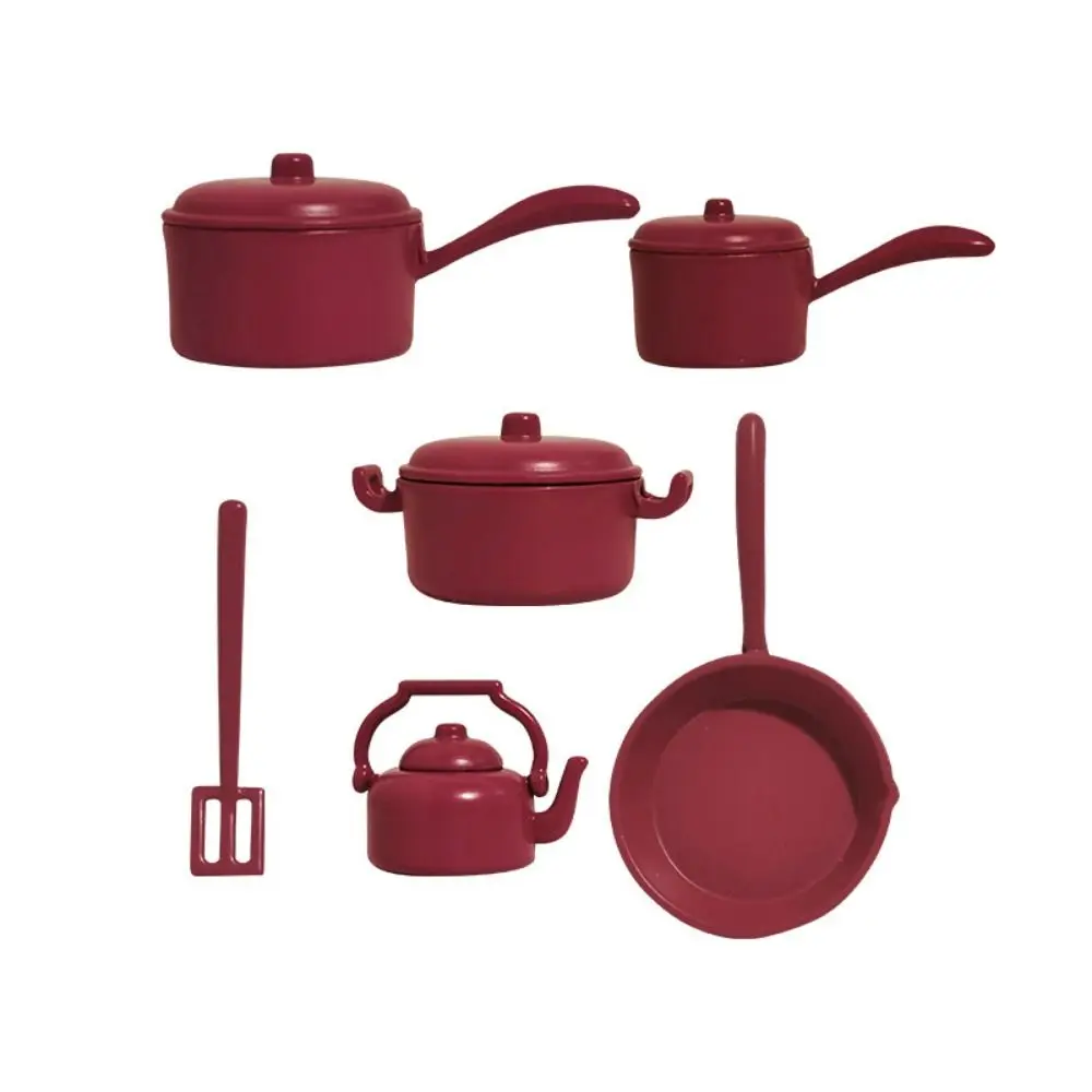 Frying Pan Dollhouse Kitchenware Shovel Kettle Playing House Cooking Ware 1:12 Lifelike Minature Pot Micro Scene