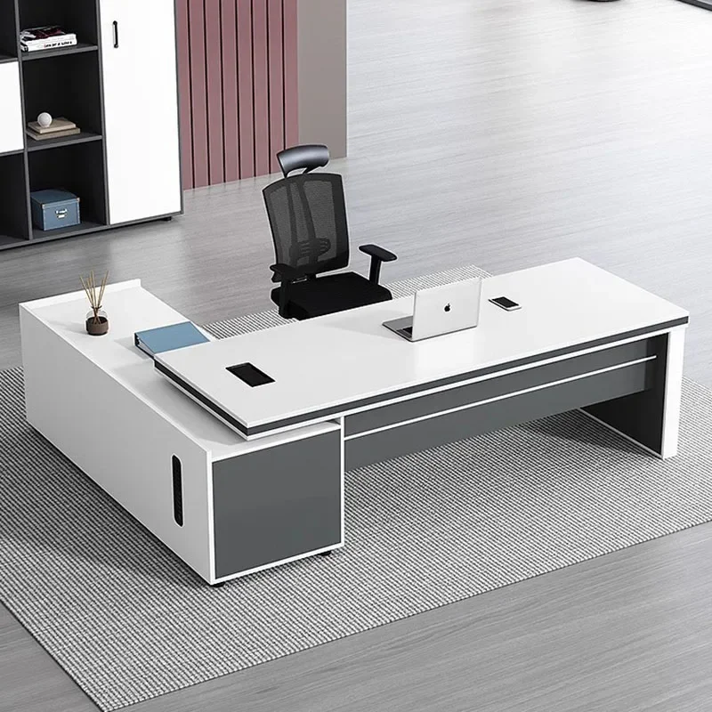 Study Organizers Office Desk Conference Corner Storage White Computer Office Desk Bureau Scrivania Cameretta Luxury Furniture