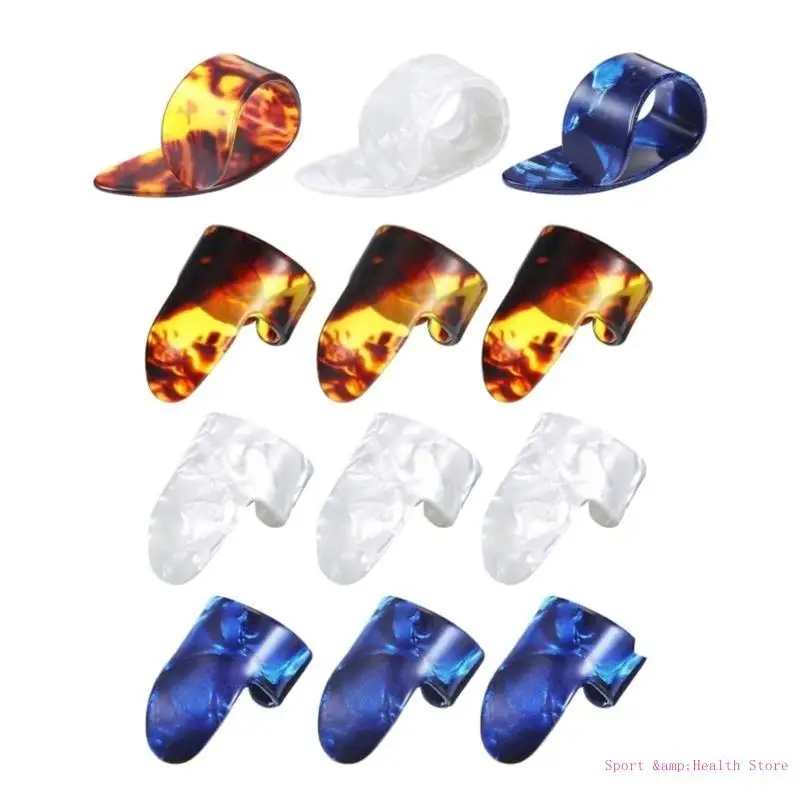12Pcs Guitar Thumb Finger Picks Plectrum Mandolin Banjo Thumb Finger Picks